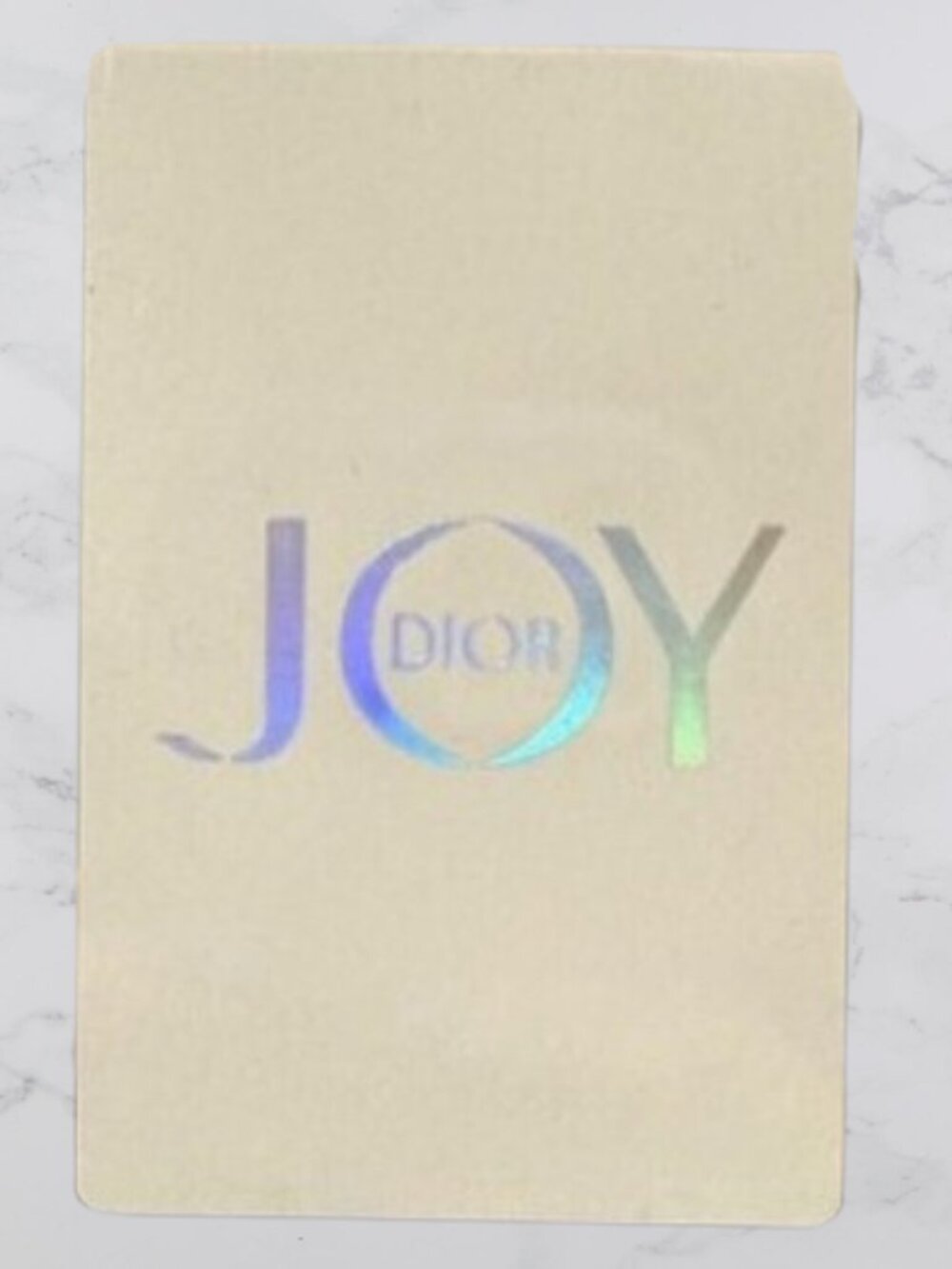 Dior JOY Holographic Logo Card — 4 of Spades